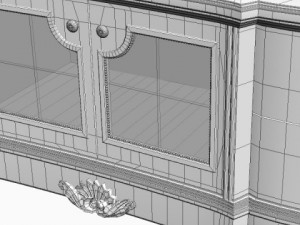 ornate credenza cabinet 3D Model