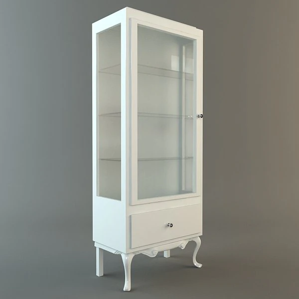 display case cabinet vitrine 3D Model .c4d .max .obj .3ds .fbx .stl .blend 