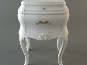 nightstand with drawers 3D-Modell