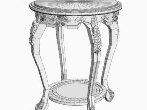 antique end table 3Dモデル