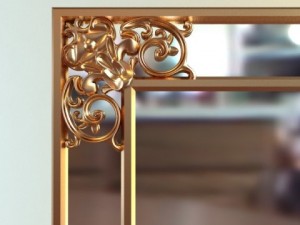 wall rectangular mirror 3D 모델
