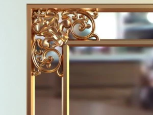 wall rectangular mirror 3D Model