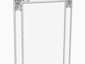 wall rectangular mirror 3D Model