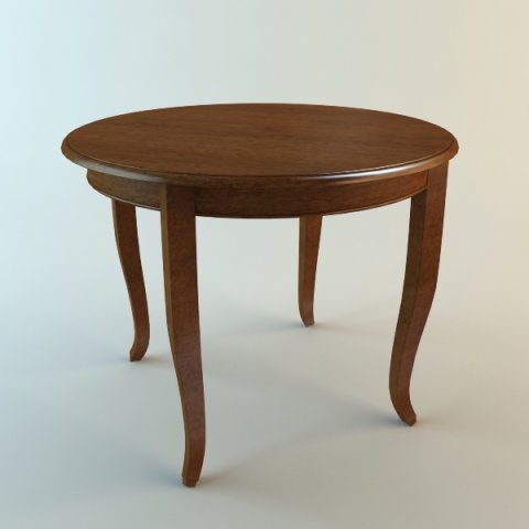 wooden round table 3D-Modell .c4d .max .obj .3ds .fbx .stl .blend 