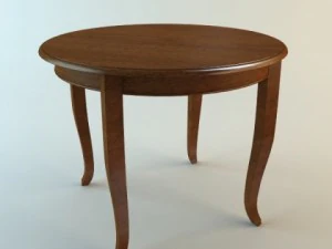 деревянный круглый стол 3D Модель