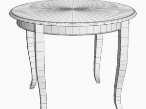 wooden round table 3D-Modell