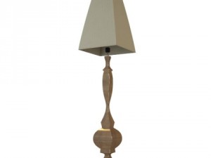 wooden table lamp Modello 3D