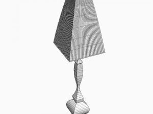 wooden table lamp 3D Model