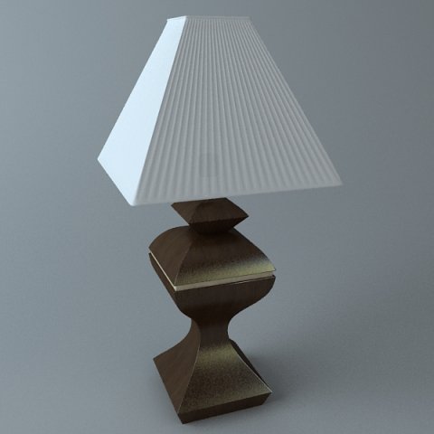 wooden table lamp 3D Модель .c4d .max .obj .3ds .fbx .stl .blend 