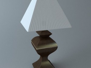 wooden table lamp 3D Model