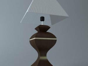 wooden table lamp 3D Модель