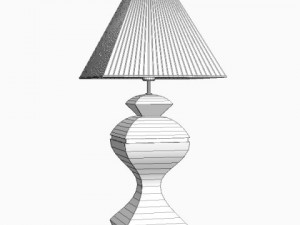 wooden table lamp 3D Модель