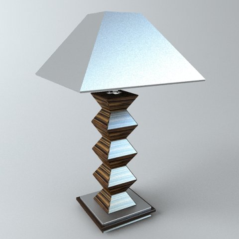 wooden table lamp 3D Model .c4d .max .obj .3ds .fbx .stl .blend 