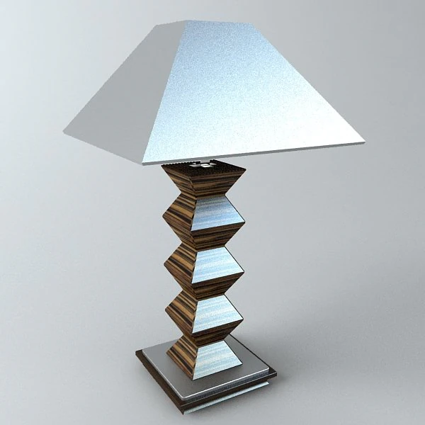 wooden table lamp 3D Model .c4d .max .obj .3ds .fbx .stl .blend 