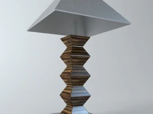 wooden table lamp 3D Model