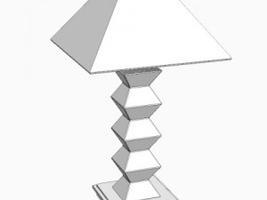 wooden table lamp 3D Model