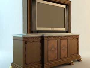 tv and stand Modello 3D