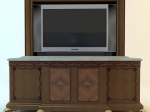tv and stand 3D-Modell