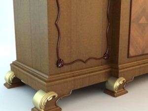 tv and stand 3D-Modell