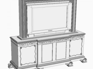 tv and stand 3D Model