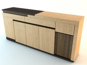 contemporary credenza cabinet 3D Model