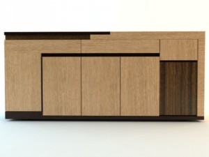 contemporary credenza cabinet 3D Модель