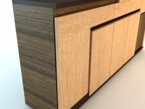 contemporary credenza cabinet 3D Модель