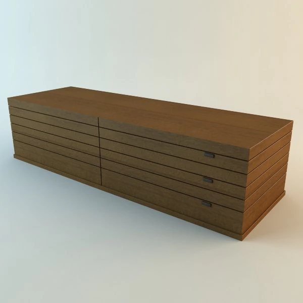 low storage cabinet 3D Model .c4d .max .obj .3ds .fbx .stl .blend 