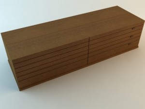 low storage cabinet 3Dモデル