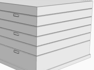 low storage cabinet 3Dモデル