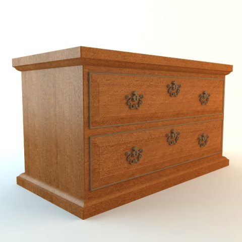 small drawer chest 3D Model .c4d .max .obj .3ds .fbx .stl .blend 
