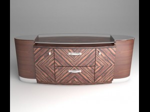 zebrawood buffet cabinet 3Dモデル