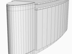 zebrawood buffet cabinet 3D Model