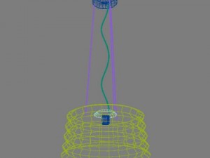 contemporary style hanging lamp 3D Model