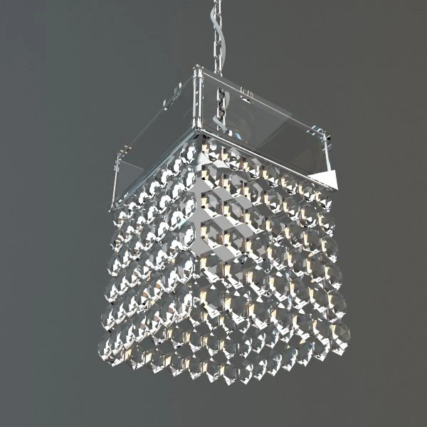 hanging crystal chandelier 3D Model .c4d .max .obj .3ds .fbx .stl .blend 