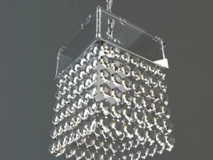 wiszący kryształowy żyrandol Model 3D
