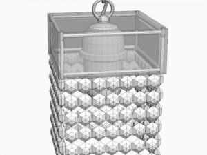 hanging crystal chandelier Model 3D
