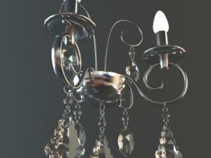 detailed sconce lamp 3D Model