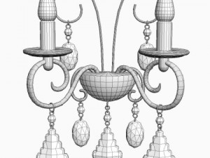 detailed sconce lamp 3D Model