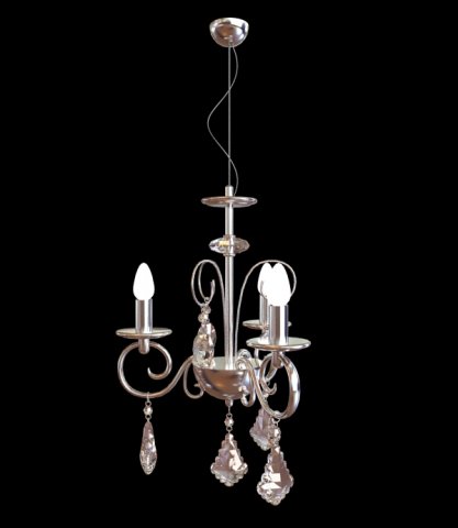detailed chandelier 3D Модель .c4d .max .obj .3ds .fbx .stl .blend 