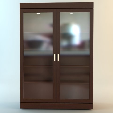 bookshelf cabinet vitrine 3D Model .c4d .max .obj .3ds .fbx .stl .blend