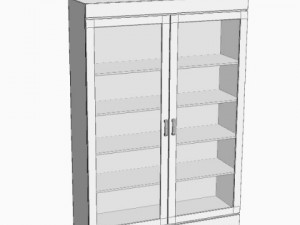bookshelf cabinet vitrine 3D Model