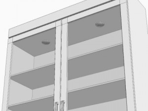 bookshelf cabinet vitrine 3D Model