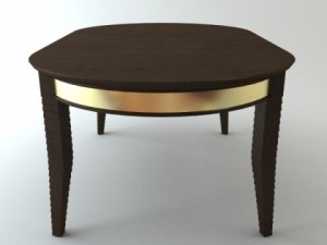 oval dining table 3D Model