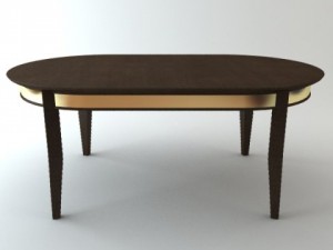 oval dining table 3D Model