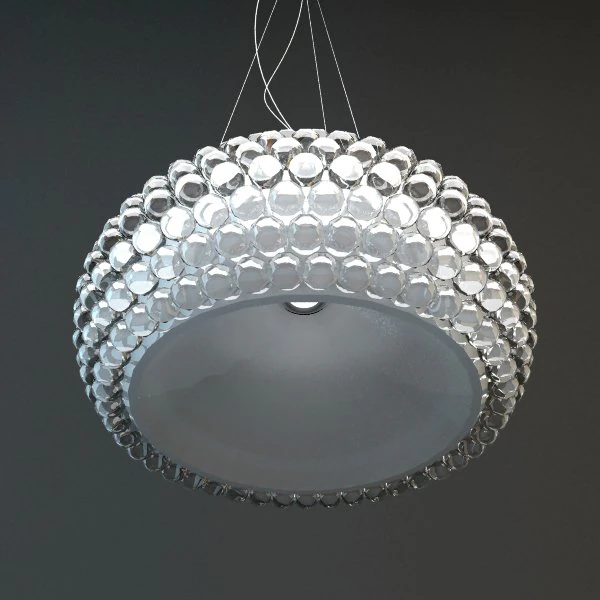 glass bead hanging light fixture 3D Model .c4d .max .obj .3ds .fbx .stl .blend