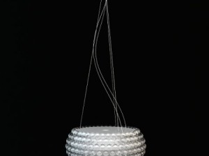glass bead hanging light fixture Model 3D