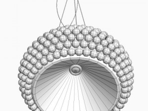 glass bead hanging light fixture Model 3D