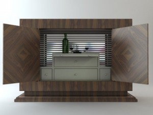 wine serving bar cabinet 3D Model