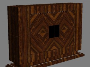 wine serving bar cabinet 3D Model